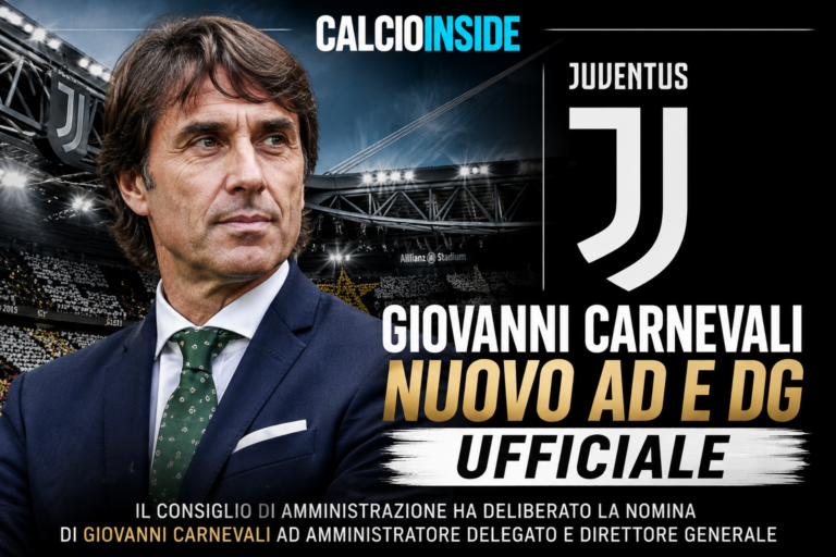 Giovanni Carnevali nuovo amministratore delegato della Juventus